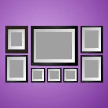 boş resim çerçevesi ile renkli duvar