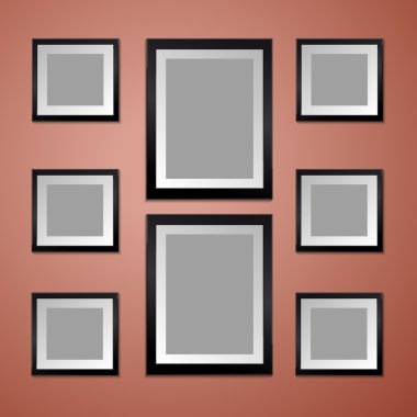 boş resim çerçevesi ile renkli duvar