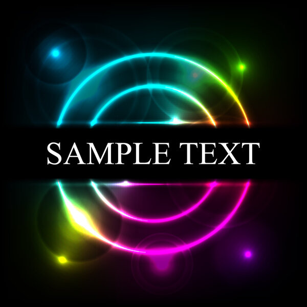 Абстрактный красочный светящийся фон с кольцами
