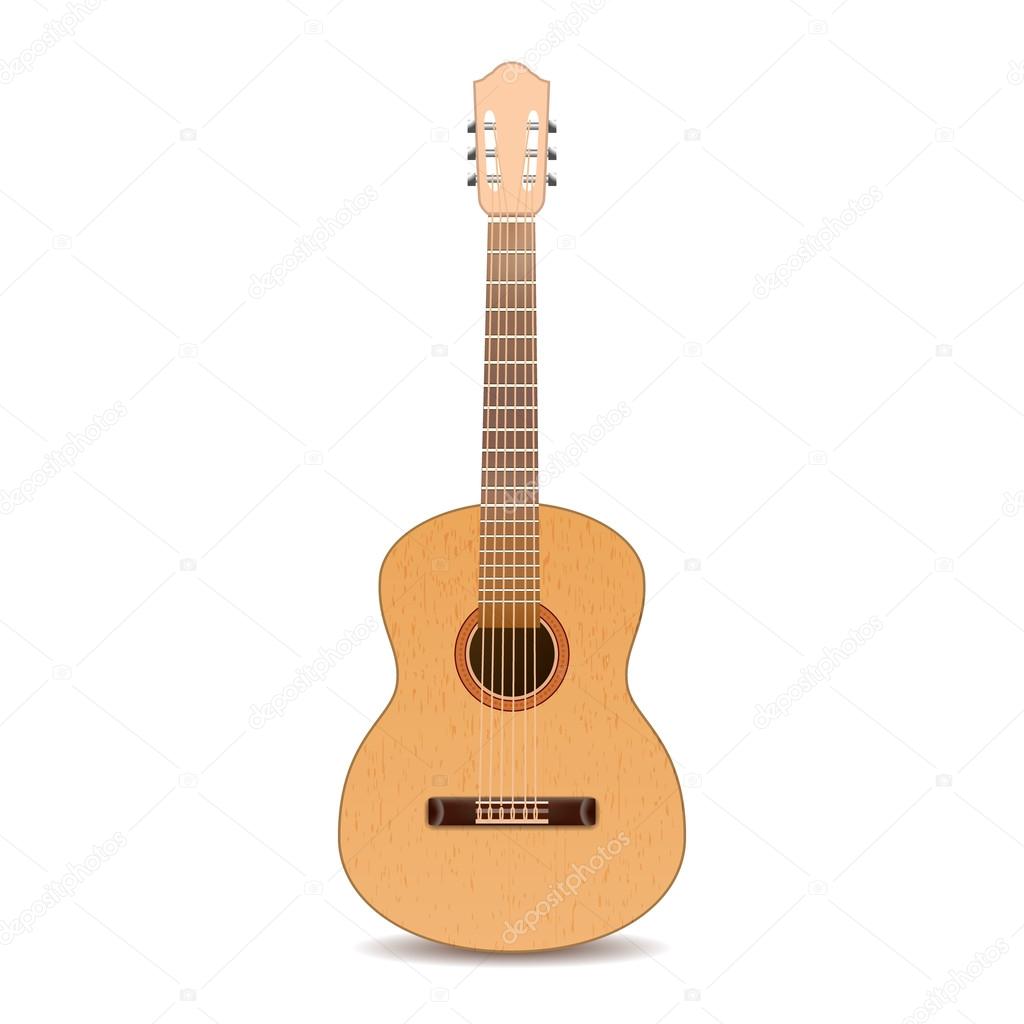 Guitar isolated on white background