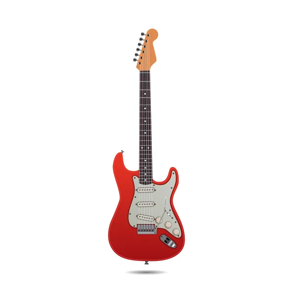 Guitarra electro roja — Archivo Imágenes Vectoriales