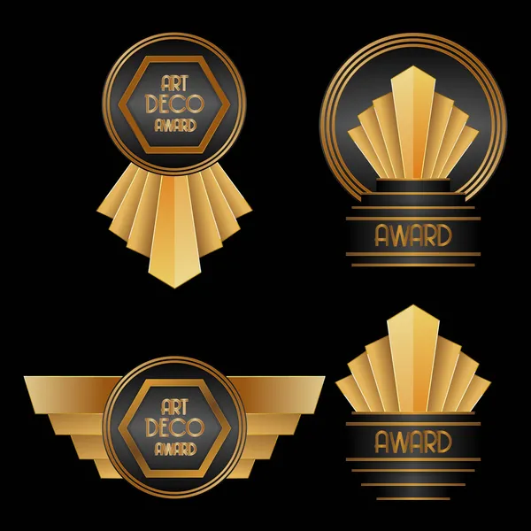 Art Deco Awards — Stock Vector