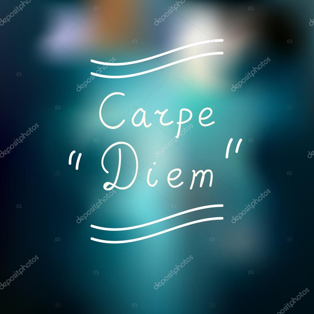 Typographic design. Carpe Diem — Stock Vector © dimair #45261831