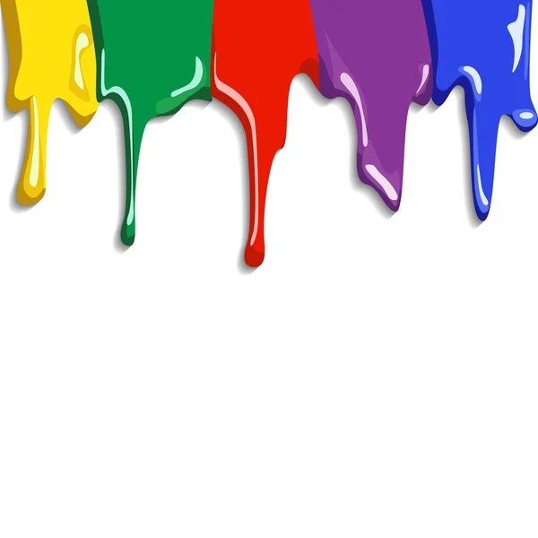 Splat de pintura colorida abstracta — Vector de stock