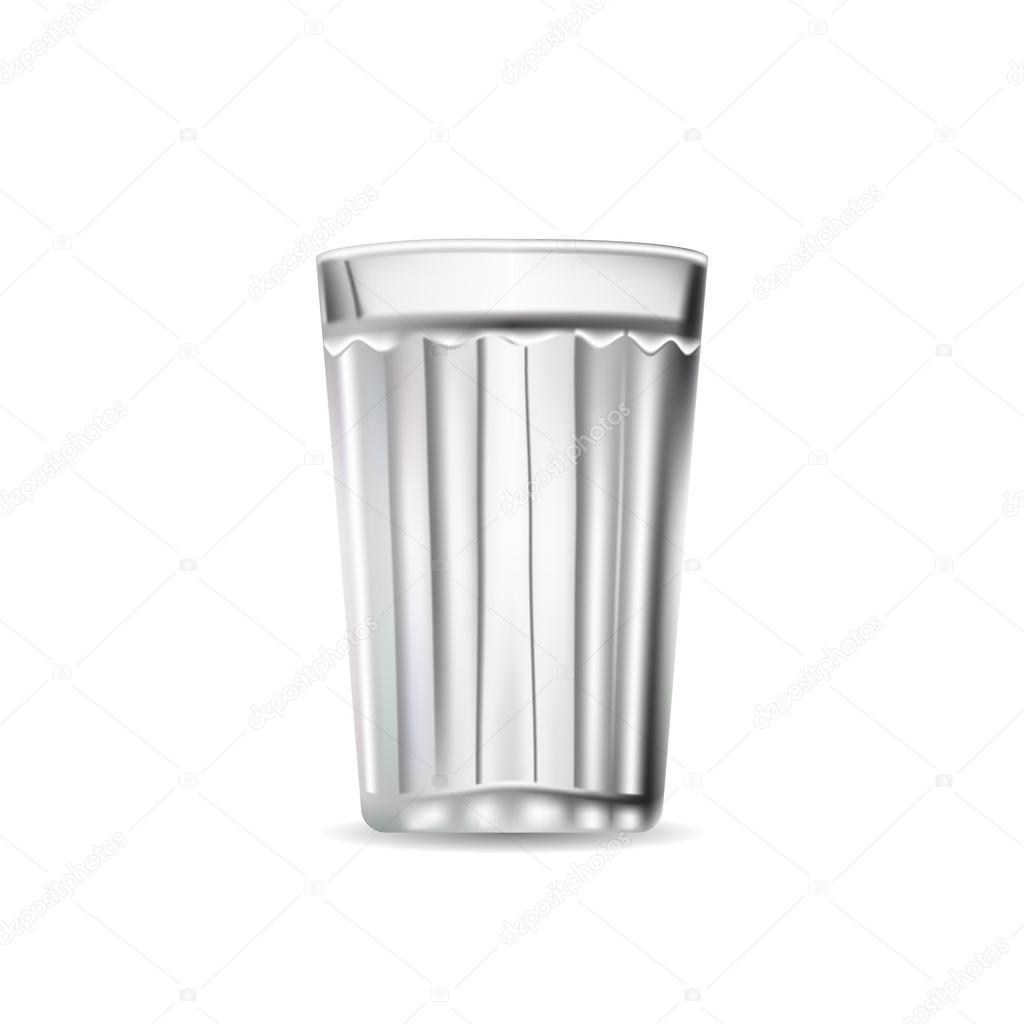 Facet Glass. Tumbler isolated. Vector
