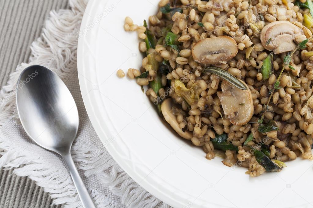 Mushroom Barley Meal Stock Photo by ©charlotteLake 19639501