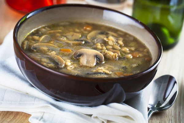 Schüssel Gerstensuppe — Stockfoto