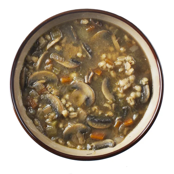 Isolierte Schüssel Gerstensuppe. — Stockfoto