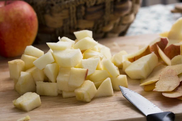 Chopped Apple — Stock Photo, Image