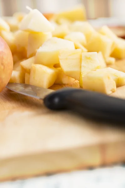 Chopped Apples — Stock Photo, Image