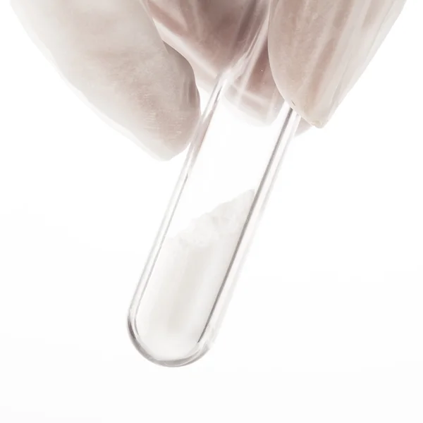 Test Tube With White Powder — Stock Photo, Image