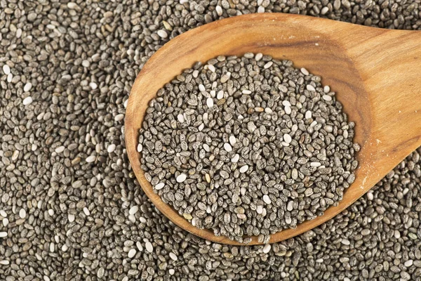 Chia Seeds with Spoon — Stock Photo, Image