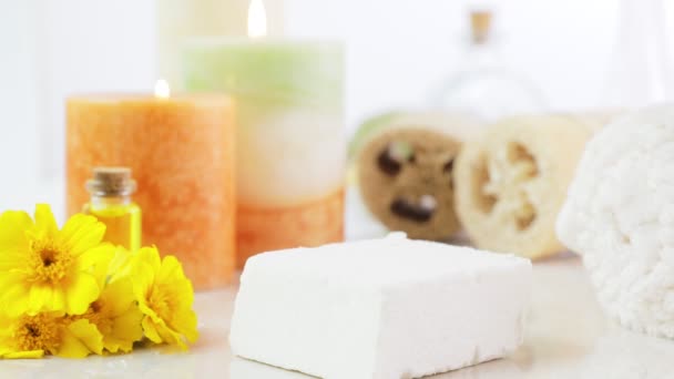 Ημέρα Spa με φυσικό σαπούνι — Αρχείο Βίντεο