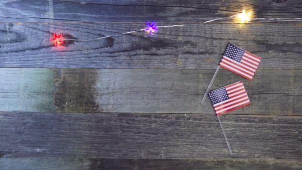 Lichten en vlaggen — Stockvideo