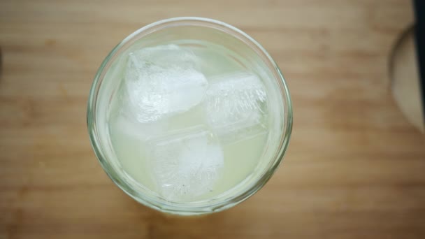 Garnishing Lemonade with Mint — Vídeo de Stock