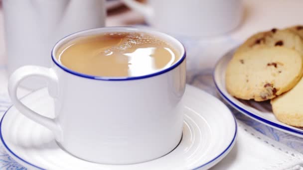 Biscuit Tea Dunk — Vídeos de Stock