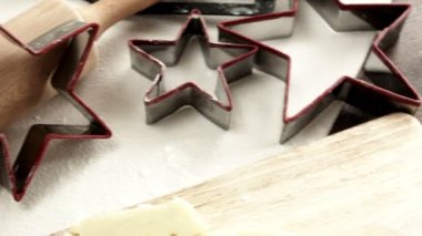 Baking Star Shaped Cookies Scene