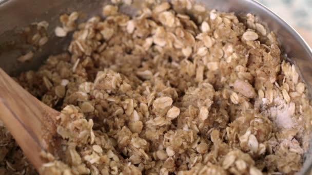 Mixing Crumble Topping — Vídeos de Stock