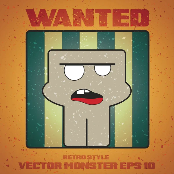 Cute vector cartoon monster. — Stock Vector