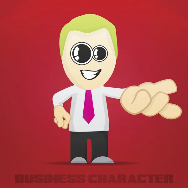 Vector Cartoon Business Character — Stock Vector