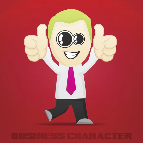Vector Cartoon Business Character — Stock Vector