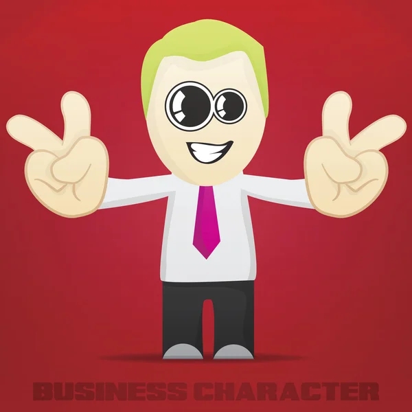 Vector Cartoon Business Character — Stock Vector