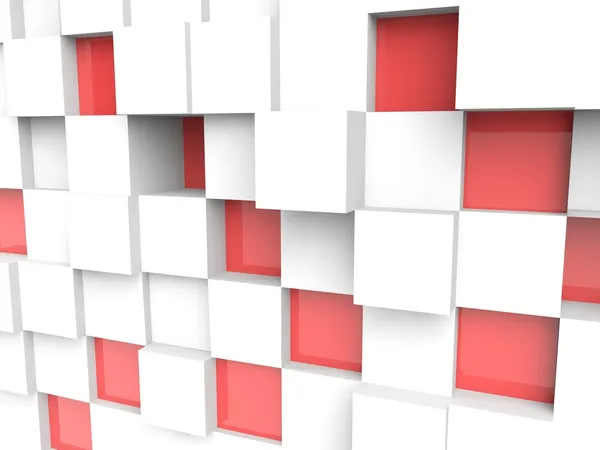 Beyaz arka plan üzerinde 3D küp puzzle — Stok fotoğraf