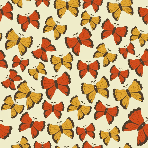 Hermoso patrón de mariposa. Ilustración vectorial — Archivo Imágenes Vectoriales