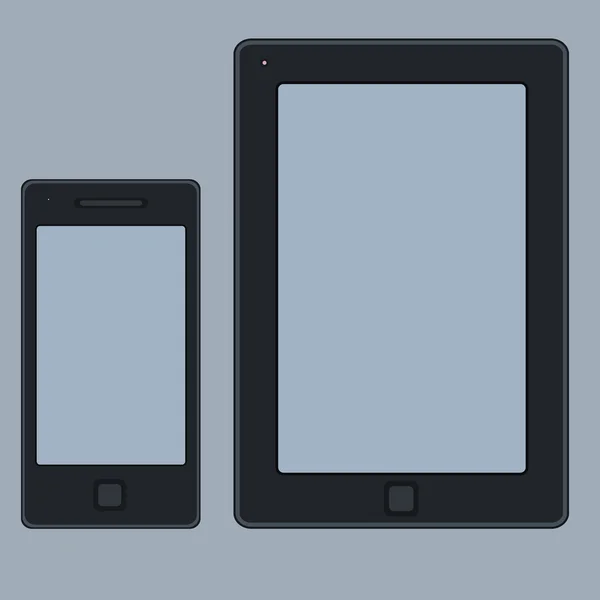 Computer en mobiele telefoon pictogrammen Tablet — Stockfoto
