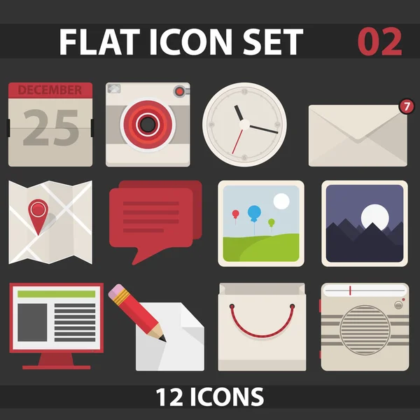 düz Icon set