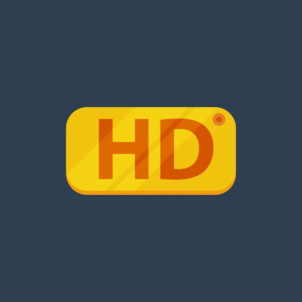 Vector illustration of HD Flat icon — Stok Vektör