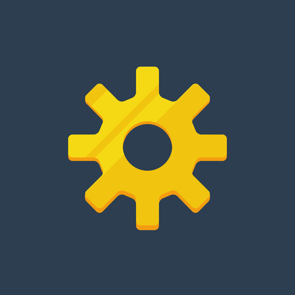 Cogwheel gear mechanism vector settings icon set
