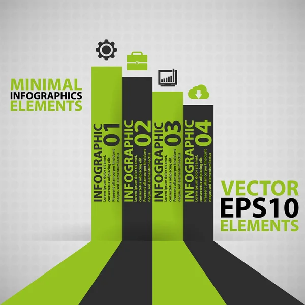 Infografías mínimas. Ilustración vectorial — Vector de stock