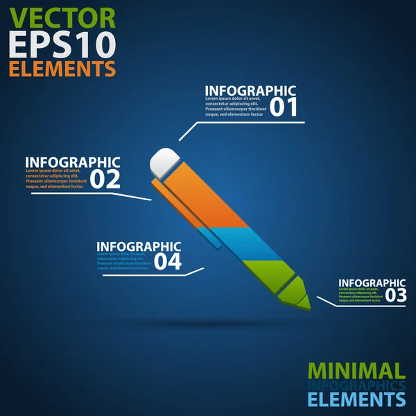 Infografías mínimas. Ilustración vectorial — Vector de stock