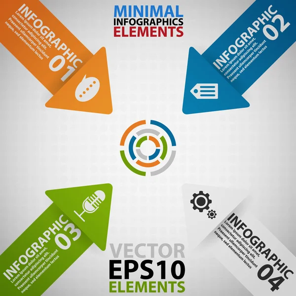 Minimalne infografiki. Ilustracja wektorowa — Wektor stockowy
