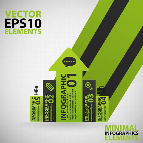 Infografica minima. Illustrazione vettoriale — Vettoriale Stock