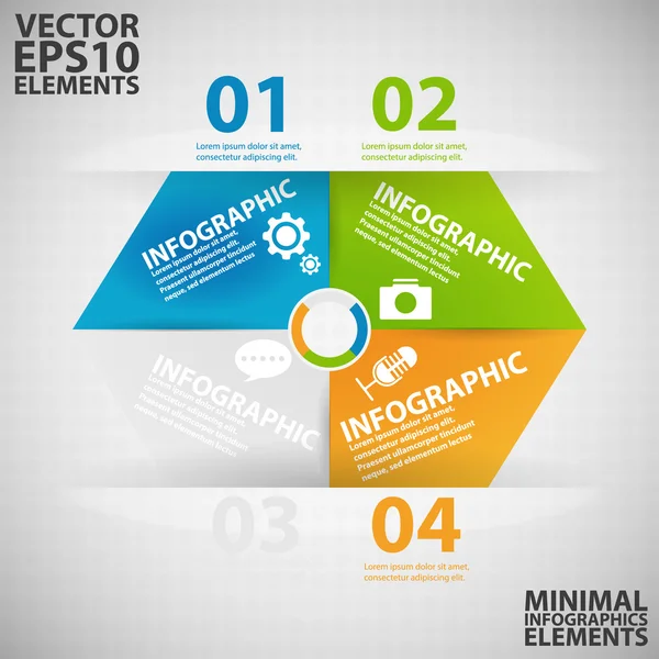 Minimale Infografiken. Vektorillustration — Stockvektor