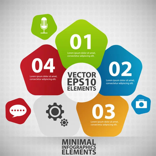 Minimal infographics. Vector Illustration — Stock Vector