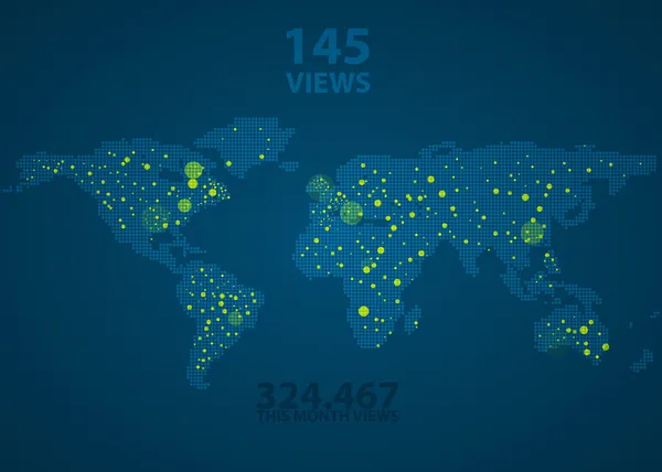 Ilustración del mapa mundial — Archivo Imágenes Vectoriales