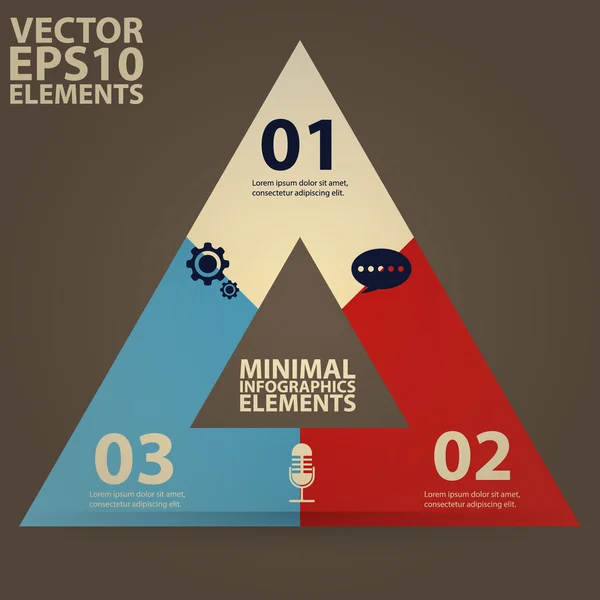 Infografica minima. Illustrazione vettoriale vintage — Vettoriale Stock