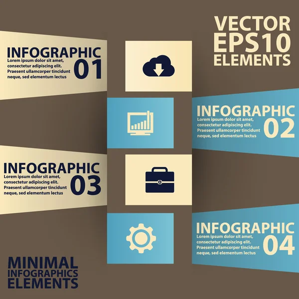 Minimal infographics. Vector Illustration vintage — Stock Vector