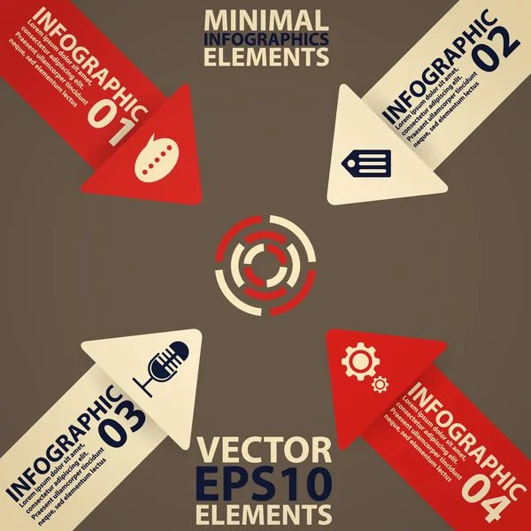 Minimal infographics. vektör çizim vintage — Stok Vektör