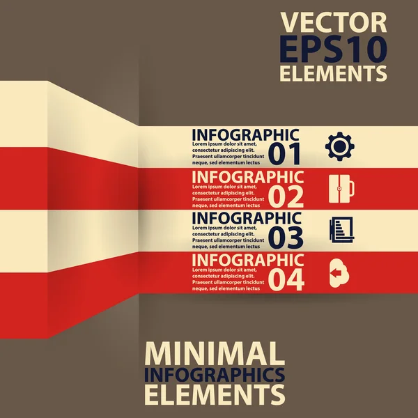 Minimális infographics. Vektoros illusztráció vintage — Stock Vector