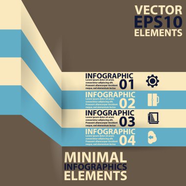 minimal infographics. vektör çizim vintage