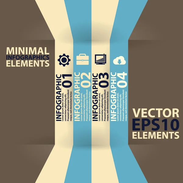 Minimal infographics. vektor illustration vintage — Stock vektor