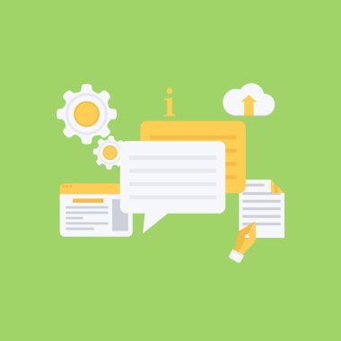 Düz tasarım uzun gölge bağlantılı mobil aygıtlar