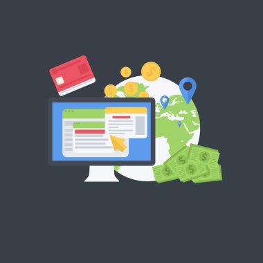 düz internet alışveriş infographics