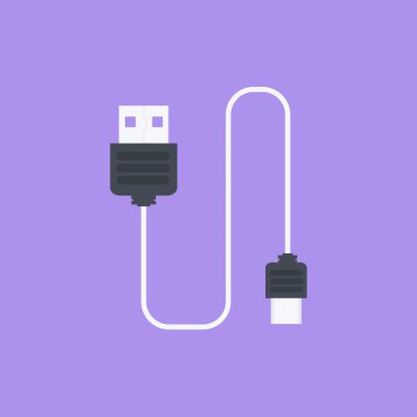 vektör düz usb simgesi