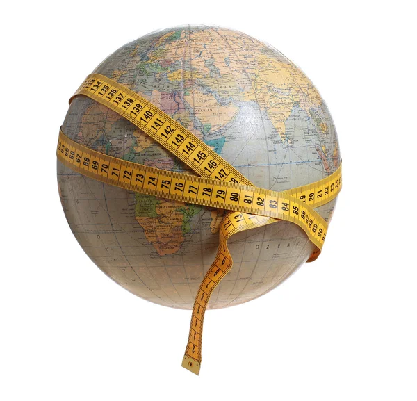 Globus z środka taśmy — Zdjęcie stockowe
