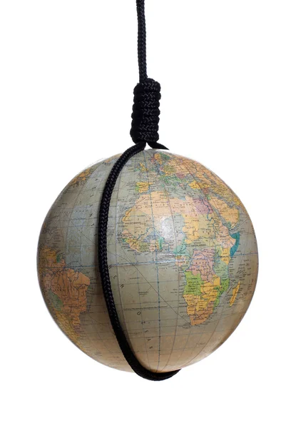 Globus z czarnym Szubienica — Zdjęcie stockowe